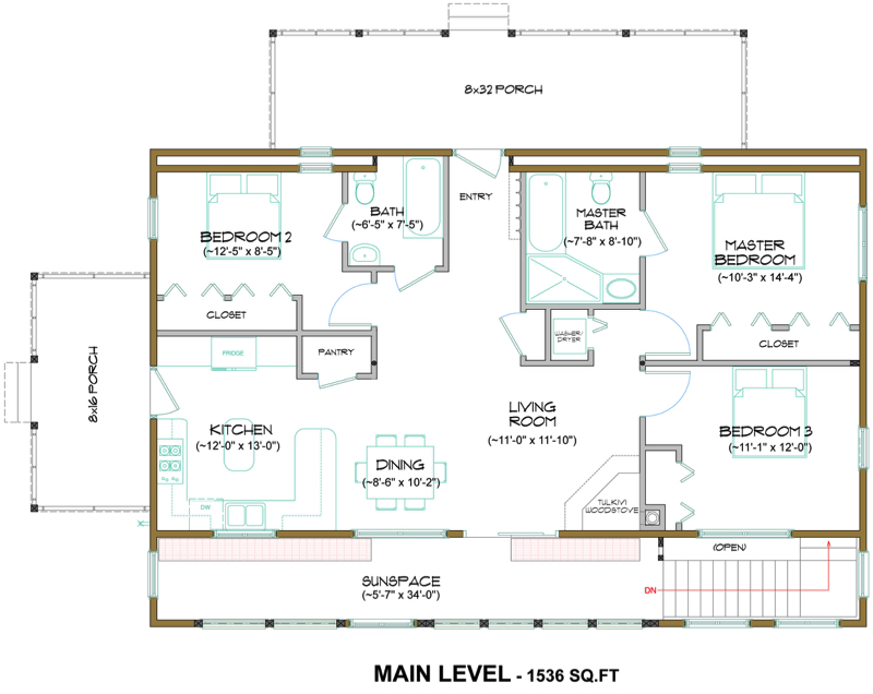 Arcadia 3248+4  - Main Level